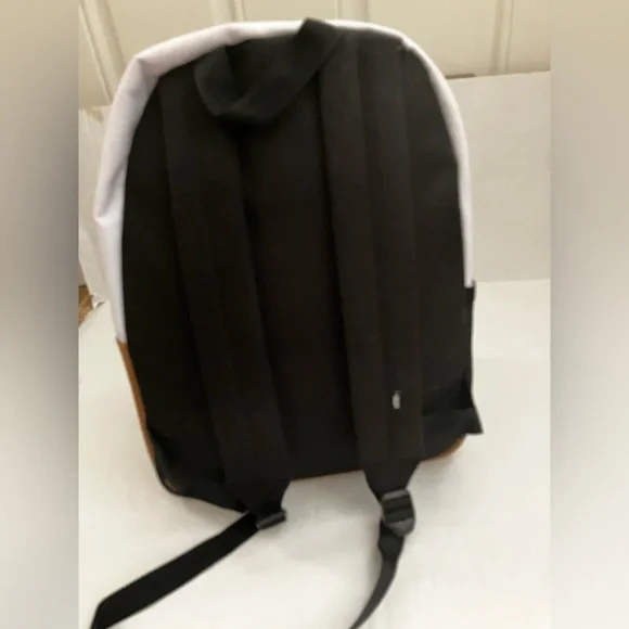 Vans Off the Wall Green Leaf Print and Checkerboard Backpack - Picture 3 of 8